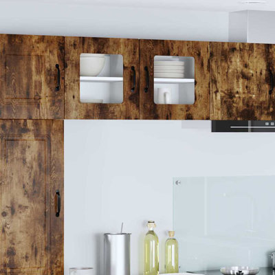 Vidaxl Kitchen Wall Cabinet Brown Oak 80 X 31 X 40 Cm Engineered Wood
