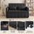 Sleeper Sofa Bed, 3-in-1 Convertible Pull Out Couch With Adjustable Backrest For Living Room, Loveseat Sofa Bed With Side Pockets, Easy Assembly, 1 Pcs-2045972715