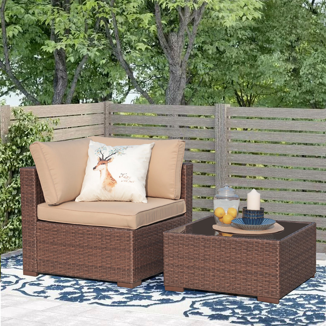 Giga - Person Patio Conversation Sets with Cushions Latitude Run® Frame Color/Cushion 