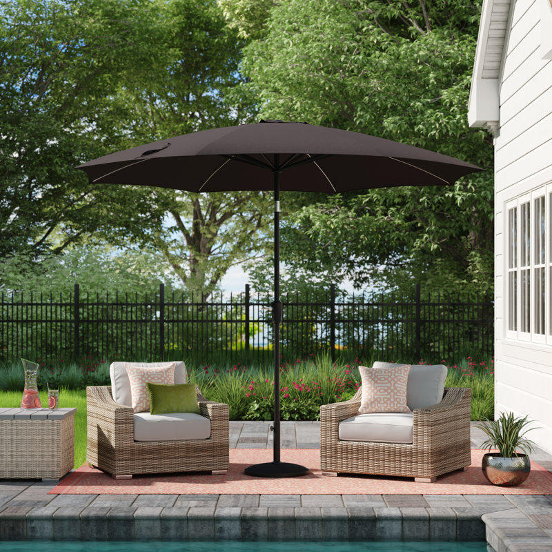 Abhijeet Elizabeth 3m Parasol, 252cm H x 300cm W x 300cm D