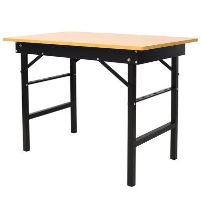 Table de travail pliante portable avec ruban à mesurer et détecteur d'angle, banc de travail pliant portatif, banc à outils d'atelier, avec poignée