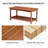 Patio 2-Tier Poplar Wood Coffee Table