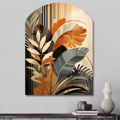 Funky Foliage In Terracotta Tons - Abstract Botanicals Arch