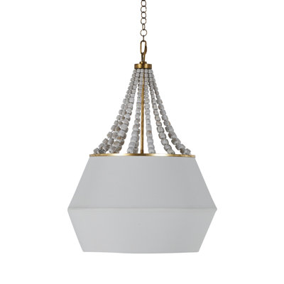 Soma 1 - Light Single Dome Pendant with Wood Accents