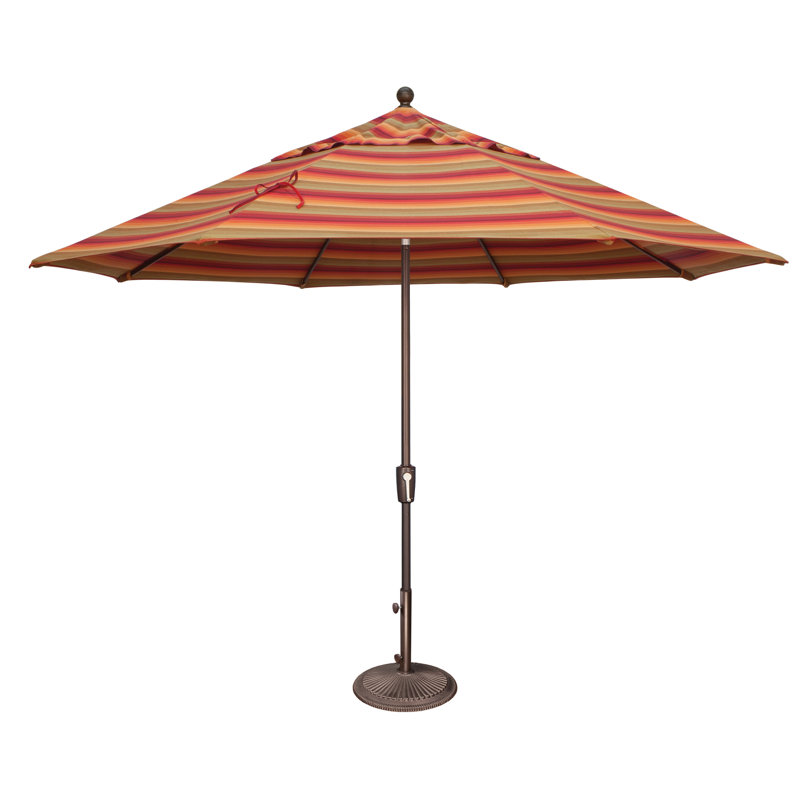 Parasol incliné à bouton-poussoir 11 'Laonceston, Bleu ciel, Bronze