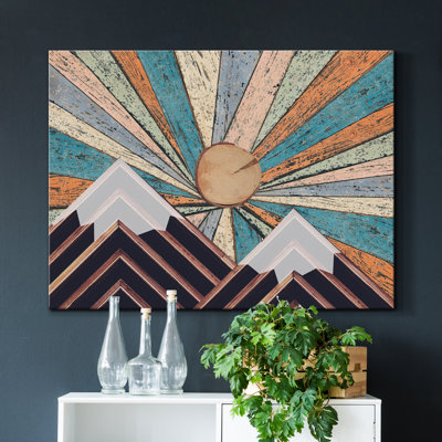 Paysage en bois - reproduction sur toile tendue