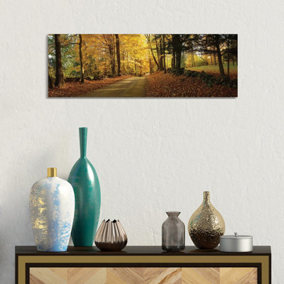 Countryside Road Woodstock Vermont - Wrapped Canvas Panoramic Print