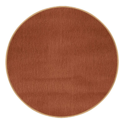 Machine Washable Solid Brown Area Rug
