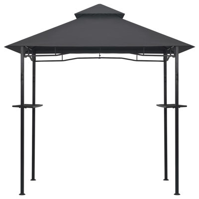 BBQ Gazebo 2.4x1.5x2.55m Anthracite Steel
