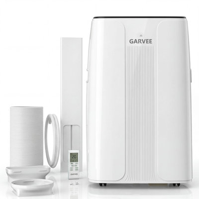Climatiseur portatif 14 000 BTU, climatiseur portatif à refroidissement rapide de 850 pieds carrés avec télécommande, déshumidificateur et ventilateur, écran ACL silencieux, verrouillage pour enfant, purification de l'air, 1460 W CEER7.6