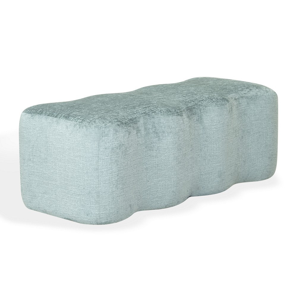 Sellma 48" Bedroom Bench, Blue Chenille