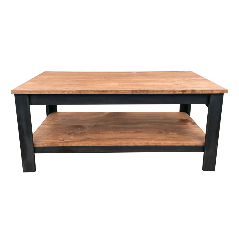 Table basse en bois noir / teint