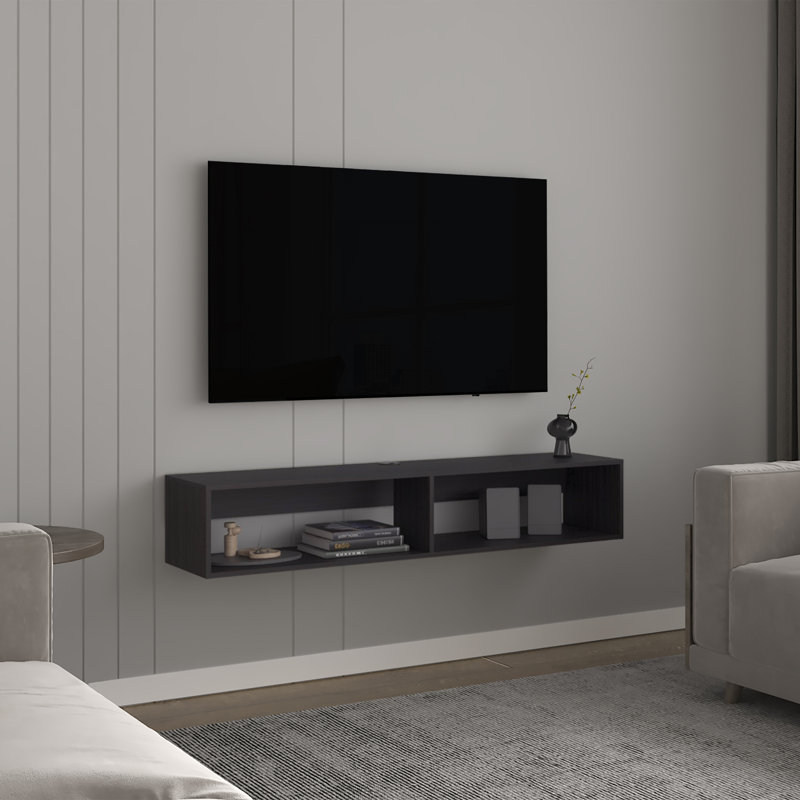 Meuble télé avec 2 tablettes