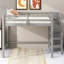 Lit mezzanine double avec garde-robe et escalier de rangement intégrés-1035909159