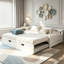 Lit de jour extensible avec couchette, lit de jour en bois-2088086620