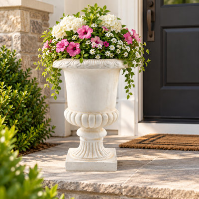 Urn Shaped MgO Planter with Faux Stone Finish