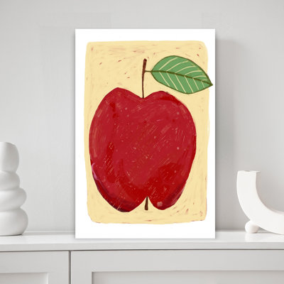 «Vibrant Rustic Apple», art abstrait de paysage de fruits rustiques biologiques
