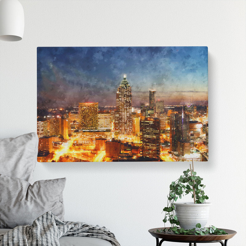 Atlanta Georgia Skyline - Wrapped Canvas, 50cm H x 76cm W x 3cm D