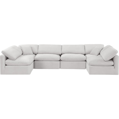 Hinami Velvet U-Shaped Sectional Reversible