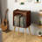 Minimalist Record Player Stand With Vinyl Storage - Mid-Century Turntable Cabinet Holds 160 Albums, Display Shelf With Wood Legs For Living Room And Bedroom