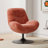 Upholstered Swivel Accent Chair with Metal Round Base -1997409082