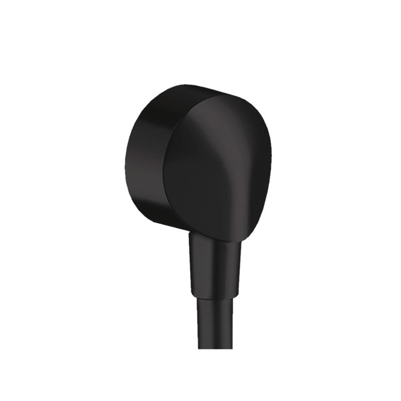 FixFit Wall Outlet with Check Valves, Matte Black