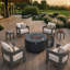 Foyer de table rond au propane avec tiroir de réservoir de carburant caché 48 po Encinitas-922545676