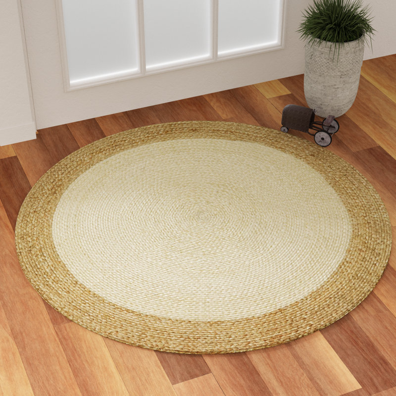 Kayleigh Hand-Braided Jute Area Rug , Round 4'