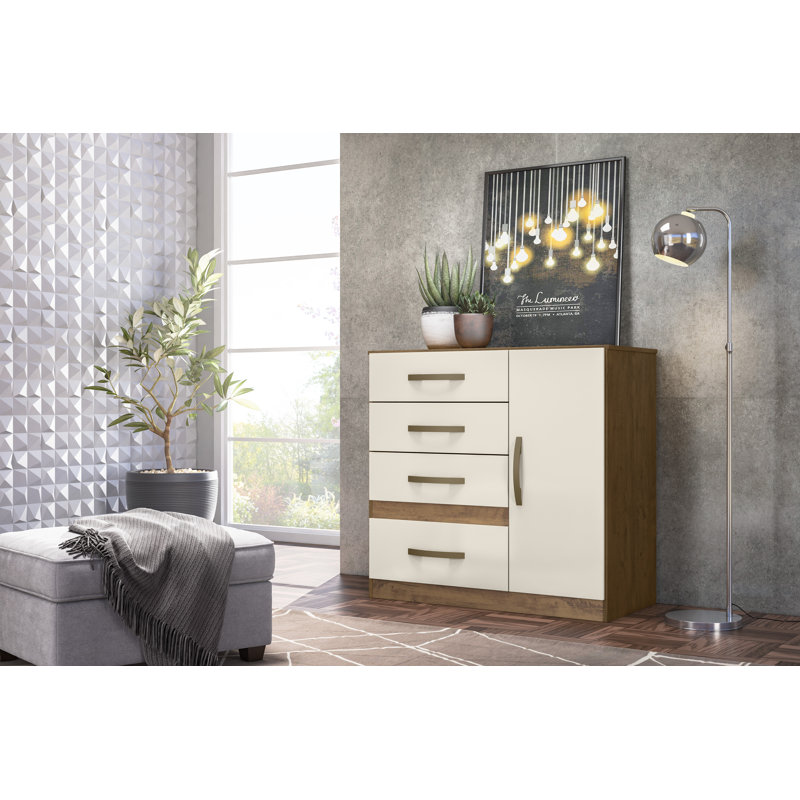 Armoire d'appoint Chesternight, Beige / brun