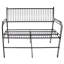 Banc de jardin noir en fil d'acier noir