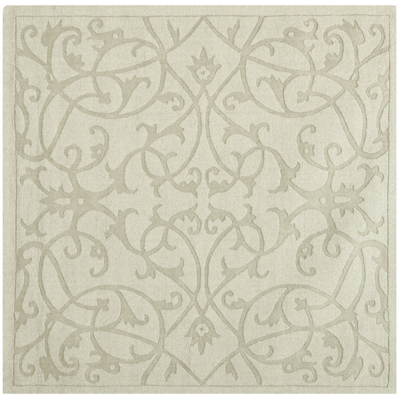 Montreal Hand Loomed Wool Abstract Rug, Square 6'