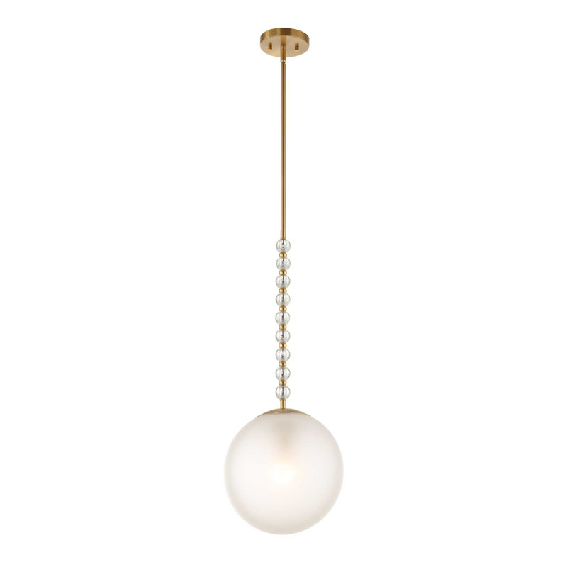Uttermost Ripple 1 Light Frost Glass Pendant