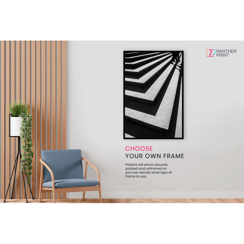 Shadow And Light Steps Stairs - No Frame Print, 31cm H x 20cm W