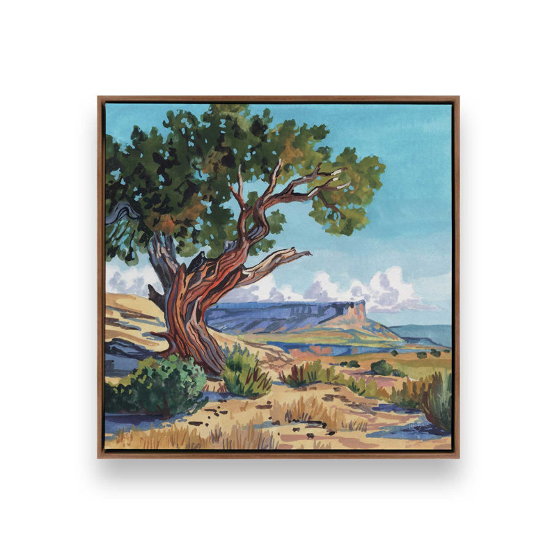 «The Wind Shapes The Tree» par Kate Jarvik Birch, reproduction d'art, 12 W x 12 H, Brun, Toile avec cadre