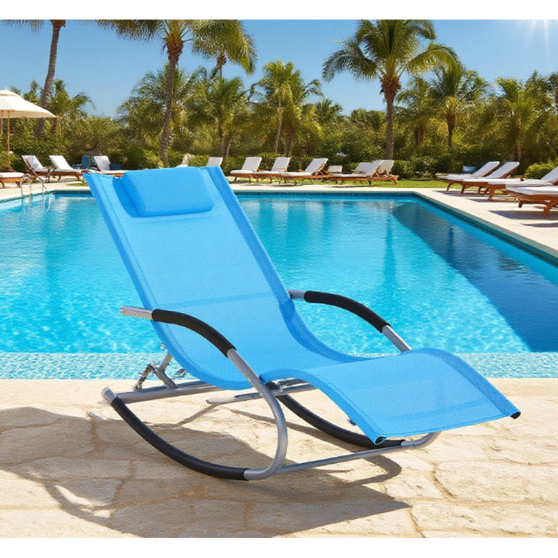 Zero Gravity Rocking Chair Outdoor Chaise Lounge Chair Recliner Rocker