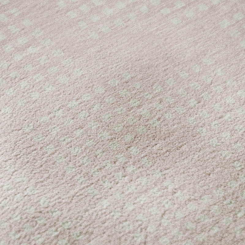 Tapis rose Prisco lavable à la machine de qualité supérieure, Rectangulaire 8 pi x 10 pi