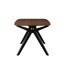 Table de salle à manger en bois, noyer et noir