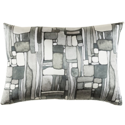 Natural Affinity Geometric Silk Throw Pillow