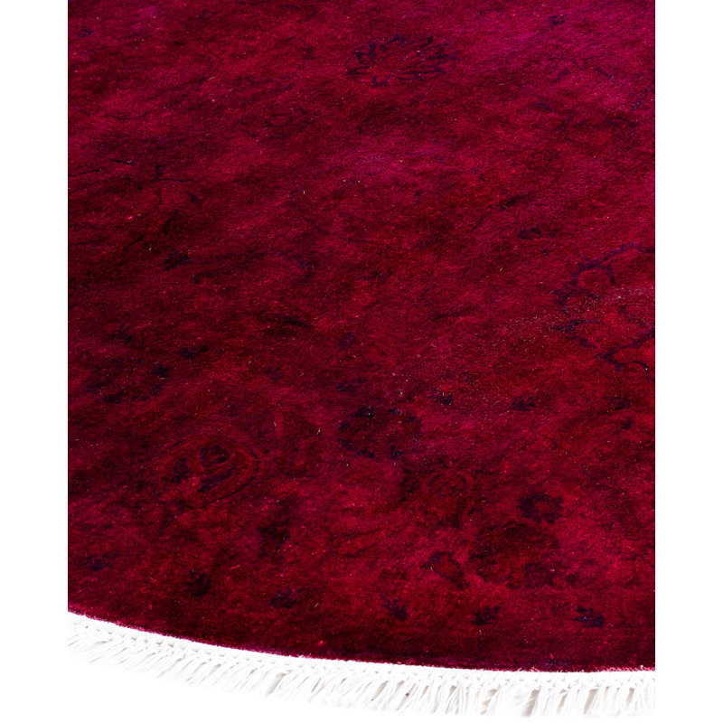 Overdyed One-of-a-Kind 6' 1" x 6' 1" Hand Knotted Area Rug