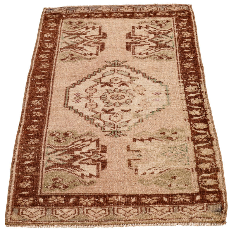 Tribal One-of-a-Kind 1'5" X 3'3" 1970s Wool Area Rug in