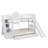 Full-Over-Full Castle-Themed Bunk Bed With 2 Drawers, 3 Shelves And Slide-267486222