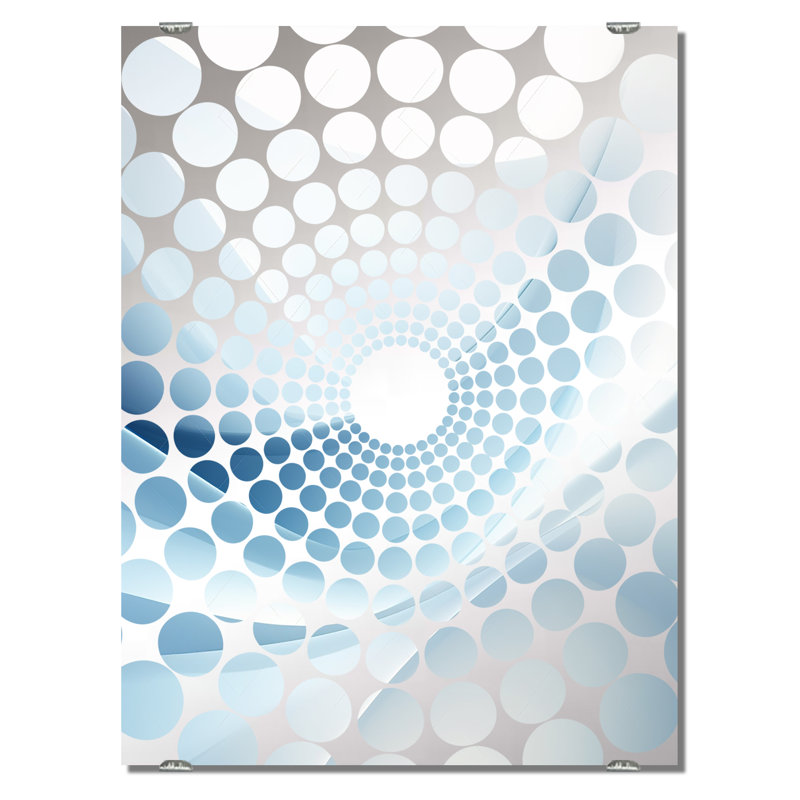 Whitmer - Décoration murale abstraite miroir fractal, 32 po x 24 po