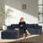 Compression Sectionals 100 Inch Corduroy Modern L Shaped Sofa For Home