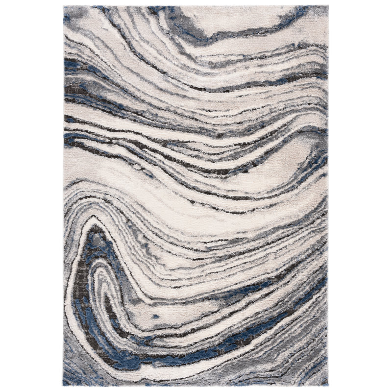 Dorreen Performance Abstract Rug, Rectangle 5'3" x 7'7"