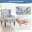 Upholstered Plain Weave / Muslin Armchair-77605398