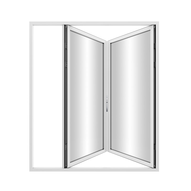 Porte de patio pliante à 2 panneaux en aluminium KaMic EliteFold, H 95,5 po x l 71,5 po, Côté droit / vers l'extérieur