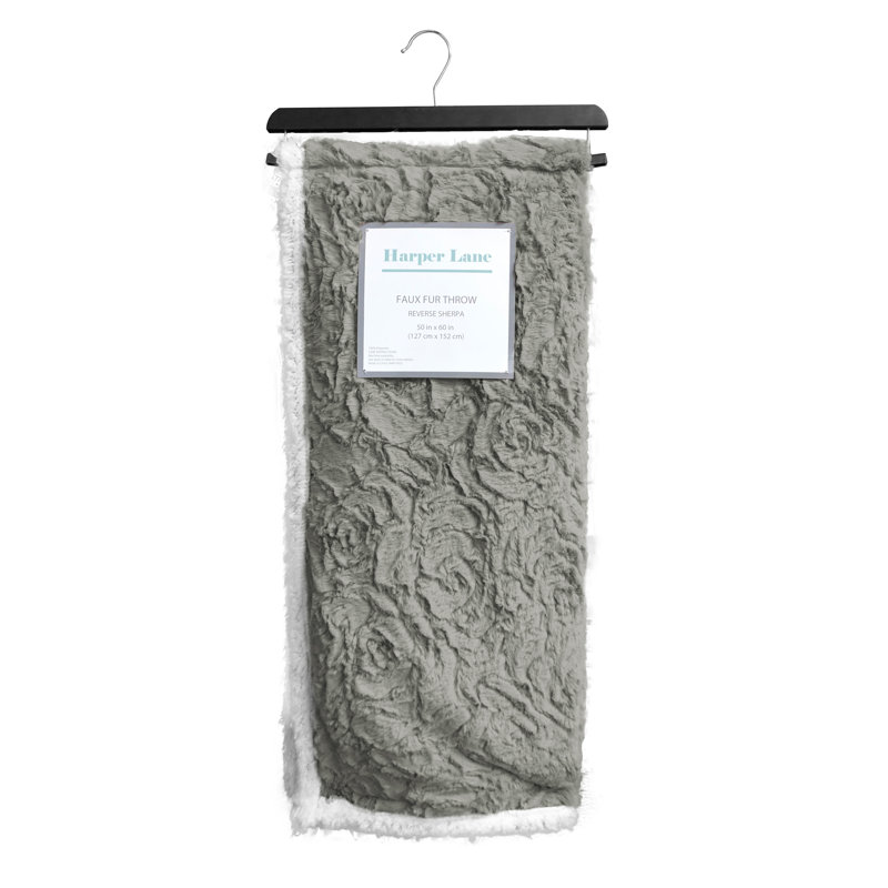Jeté Sherpa Rev, Gris