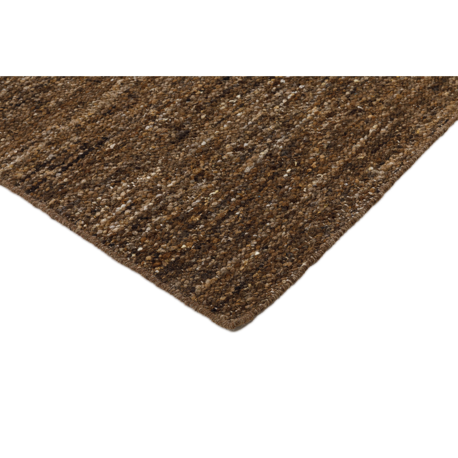 Flatweave Wool Rug, Rectangle 2' x 3', Brown