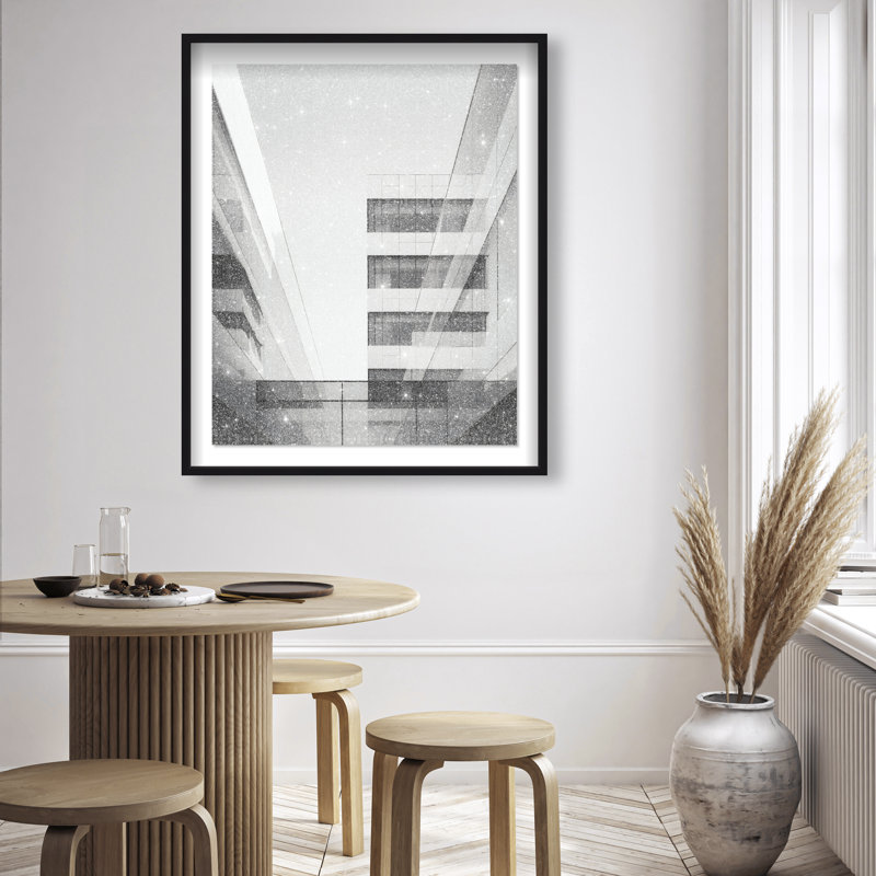 Glass Labyrinth I Shadowbox Abstract Print by Oliver Gal, Black Frame, 16 x 20, 25.5"H x 21.5"W, Black Shadowbox