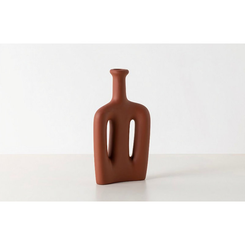 Coryann Table Vase 1, 15cm H x 7cm W x 27cm D, Red